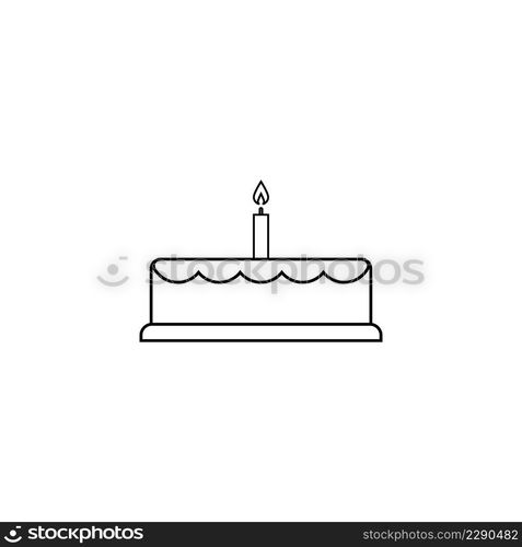 birthday cake vector icon illustration simple design