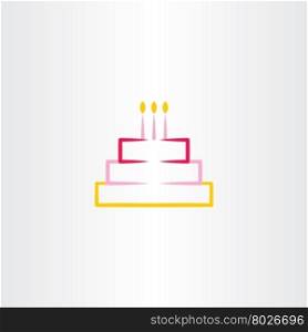birthday cake vector symbol icon design