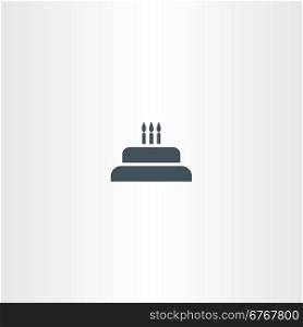 birthday cake with candles icon vector dessert