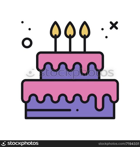 Birthday cake with candles. Pie dessert sign and symbol. Happy birthday. Illustration. Congratulation. Vector linear design. Birthday cake with candles. Pie dessert sign and symbol. Happy birthday. Illustration. Congratulation. Vector linear design.