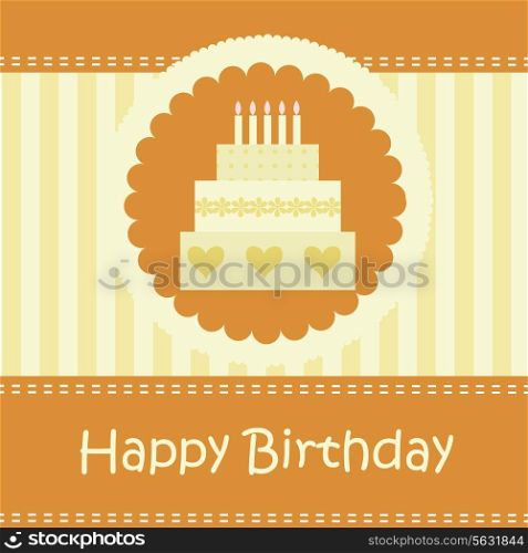 Birthday card with copy space. Vector illustration. EPS 10.