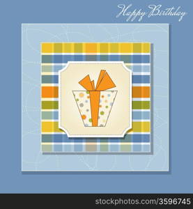 birthday card with gift box