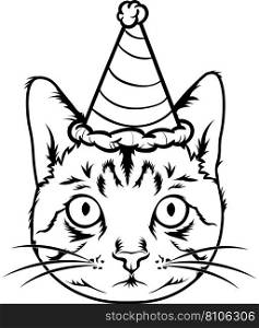 Birthday cat Royalty Free Vector Image