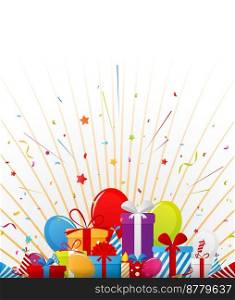 Birthday celebration background with party elements