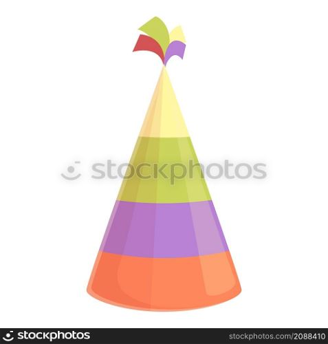 Birthday cone hat icon cartoon vector. Party cap. Happy celebration. Birthday cone hat icon cartoon vector. Party cap