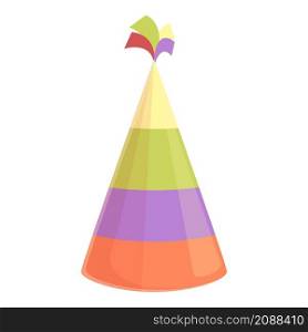 Birthday cone hat icon cartoon vector. Party cap. Happy celebration. Birthday cone hat icon cartoon vector. Party cap