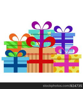 birthday gifts boxes surprise decoration celebration, stock vector illustration