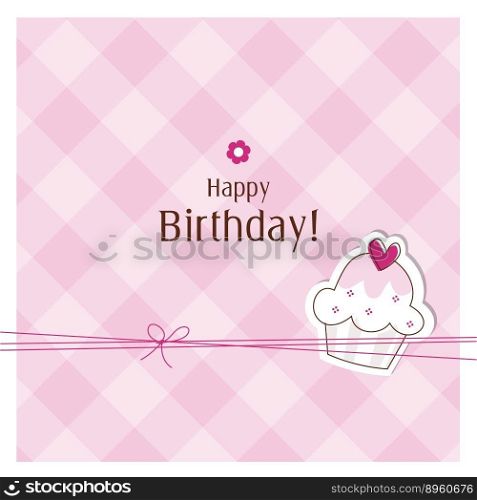 Birthday greeting card vector image