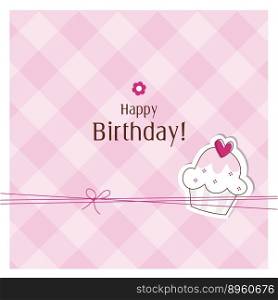 Birthday greeting card vector image