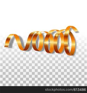 Birthday serpentine icon. Realistic illustration of birthday serpentine vector icon for web design. Birthday serpentine icon, realistic style