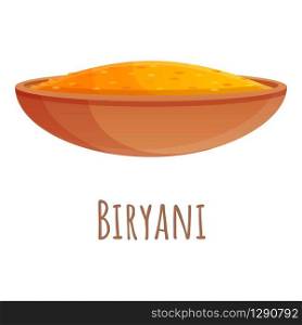 Biryani food icon. Cartoon of biryani food vector icon for web design isolated on white background. Biryani food icon, cartoon style