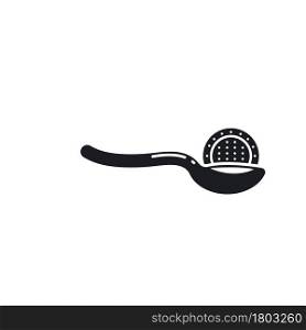 biscuit and spoon for baby icon vector illustration design template web