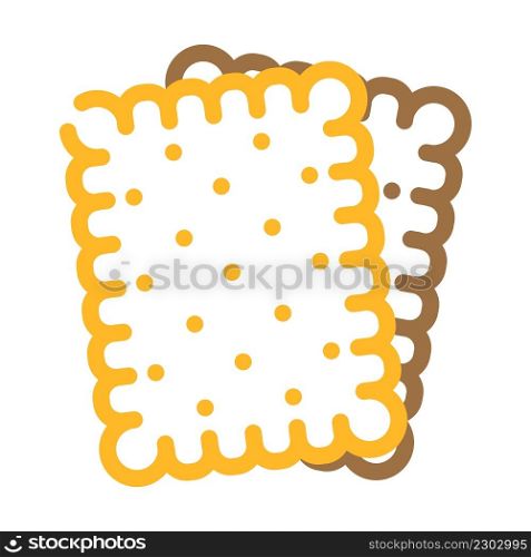 biscuit cookies color icon vector. biscuit cookies sign. isolated symbol illustration. biscuit cookies color icon vector illustration