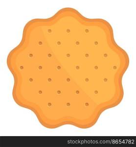 Biscuit cracker icon cartoon vector. Chip sweet. Time dry. Biscuit cracker icon cartoon vector. Chip sweet