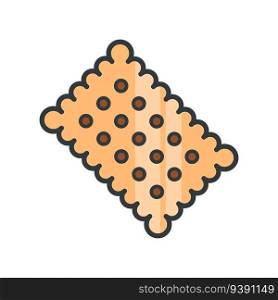 Biscuit cracker icon vector design templates isolated on white background