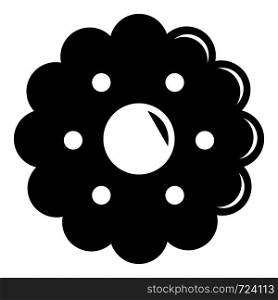 Biscuits icon. Simple illustration of biscuits vector icon for web. Biscuits icon, simple black style