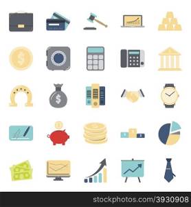 Bisiness and finance flat icons set vector graphic design. Bisiness and finance flat icons set