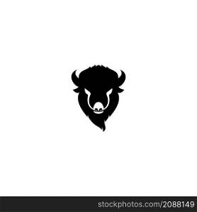 Bison head logo icon vector template illustration design