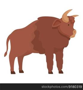 Bison icon cartoon vector. Buffalo animal. Bull head. Bison icon cartoon vector. Buffalo animal