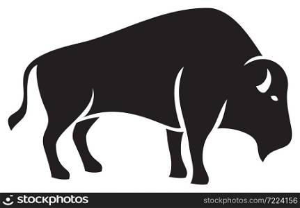 Bison silhouette vector illustration design