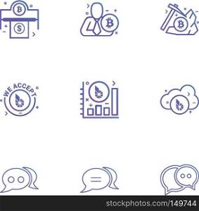 Bit coin , crypto currency , axe, chat , conversation , graph , wo accepted , icon, vector, design,  flat,  collection, style, creative,  iconsicon, vector, design,  flat,  collection, style, creative,  icons 