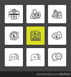 Bit coin , crypto currency , axe, chat , conversation , graph , wo accepted , icon, vector, design, flat, collection, style, creative, iconsicon, vector, design, flat, collection, style, creative, icons
