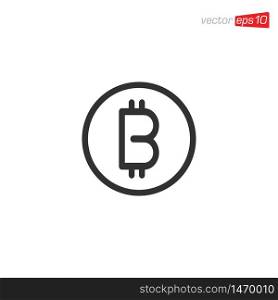 Bit coin Icon Symbol Design Vector