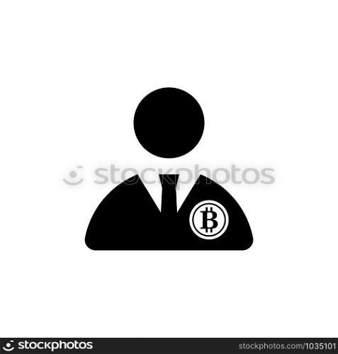 Bit Coin Icon Template Vector Black and White Color