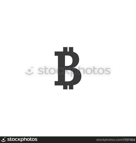 Bit coin icon template vector design