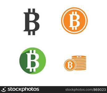 bit coin logo icon vector illustration design