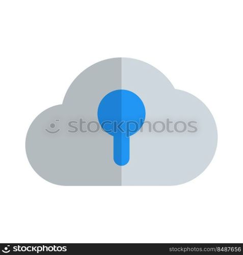 Bit locker with cloud bridge isolated on white background