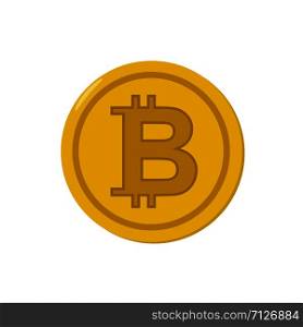 Bitcoin coin icon isolated on white back. Bitcoin coin icon