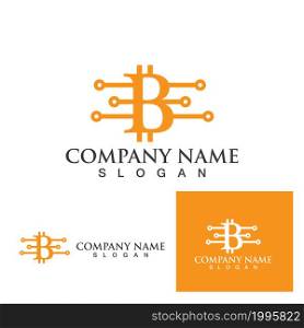 Bitcoin coin logo and symbol vector eps