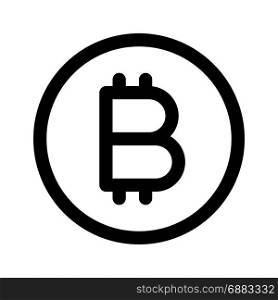bitcoin currency, icon on isolated background