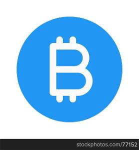 bitcoin currency, icon on isolated background