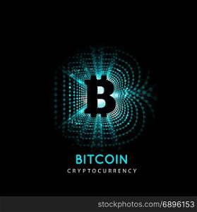 Bitcoin - electronic form of money and innovative payment network. Bitcoin - electronic form of money and innovative payment network. Vector illustration
