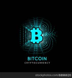 Bitcoin - electronic form of money and innovative payment network. Bitcoin - electronic form of money and innovative payment network. Vector illustration