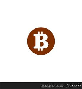 Bitcoin flat vector icon. Crypto currency coin. Crypto currency emblem. Web and Internet money logo.