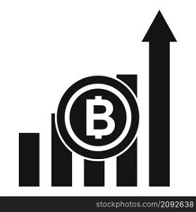Bitcoin graph icon simple vector. Crypto market. Currency coin. Bitcoin graph icon simple vector. Crypto market
