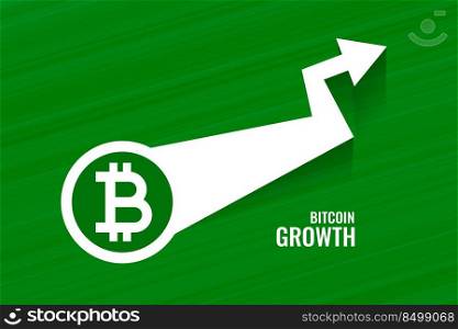bitcoin growth green arrow style background