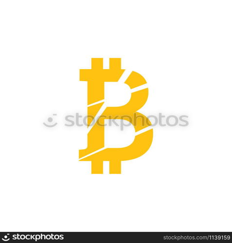 Bitcoin icon graphic design template simple illustration. Bitcoin icon graphic design template vector