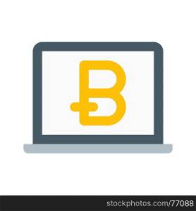 bitcoin, icon on isolated background