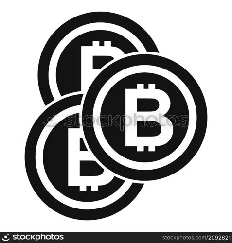 Bitcoin icon simple vector. Crypto coin. Bitcoin currency bit. Bitcoin icon simple vector. Crypto coin