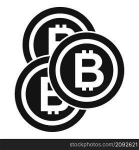 Bitcoin icon simple vector. Crypto coin. Bitcoin currency bit. Bitcoin icon simple vector. Crypto coin