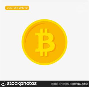 Bitcoin Mark Icon Vector Illustration