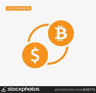 Bitcoin Mark Icon Vector Illustration