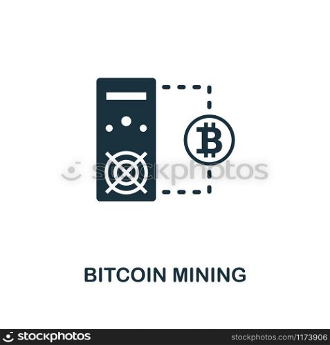 Bitcoin Mining icon. Monochrome style design from crypto currency collection. UI. Pixel perfect simple pictogram bitcoin mining icon. Web design, apps, software, print usage. Bitcoin Mining icon. Monochrome style design from crypto currency icon collection. UI. Pixel perfect simple pictogram bitcoin mining icon. Web design, apps, software, print usage.