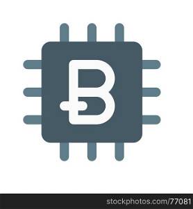 bitcoin mining, icon on isolated background