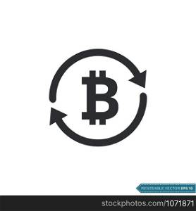 Bitcoin Money Currency Icon Vector Template Flat Design