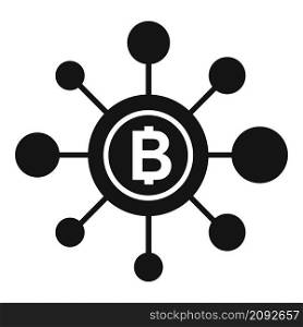 Bitcoin scheme icon simple vector. Graph currency. Chart bitcoin diagram. Bitcoin scheme icon simple vector. Graph currency